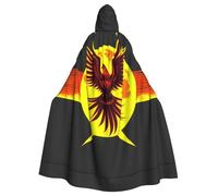 HJFCZH Phoenix in the Fire Pattern Adulto Halloween giacca con cappuccio mantello lungo partito mantello adatto per uomini e donne