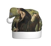 HJFCZH Scimmia seduta su un albero Stampe Cappello di Natale per Adulti per Natale, Halloween, Capodanno, saldi, promozioni