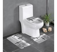 HJFCZH Set di 3 tappeti da bagno con stampa di aeroplani della Seconda Guerra Mondiale della Seconda Guerra Mondiale, 61 x 40,6 cm, ultra morbidi, per un comfort simile a una spa e una facile pulizia