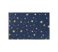 HJFCZH Set di 6 tovagliette blu navy con cielo e stelle per tavolo da pranzo, per casa e banchetti, facili da pulire a temperatura ambiente per un uso duraturo