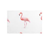 HJFCZH Set di 6 tovagliette con fenicottero che tocca delicatamente l'acqua, per tavolo da pranzo, per casa e banchetti, facili da pulire a temperatura ambiente per un uso duraturo