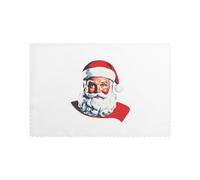 Hjfczh Set di 6 tovagliette con motivo Babbo Natale che realizza il suo desiderio per tavolo da pranzo, 30,5 x 45,7 cm, per Natale, Halloween e uso quotidiano