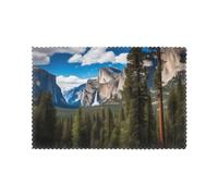 HJFCZH Set di 6 tovagliette Yosemite National Park per tavolo da pranzo, per casa e banchetti, facili da pulire a temperatura ambiente per un uso duraturo