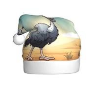 HJFCZH Simpatico cappello di Natale con stampa di struzzo per adulti che lo rende un regalo divertente e durevole per uomini e donne