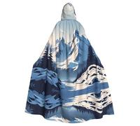 HJFCZH Snowy Mountains - Mantello con cappuccio stampato per Halloween, per adulti, per varie feste e carnevale
