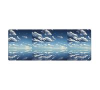 HJFCZH Tappetino per mouse con cielo blu e nuvole bianche, 30,5 x 80 cm
