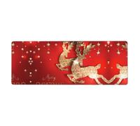 HJFCZH Tappetino per mouse con stampa Merry Christmas 30,5x80 cm