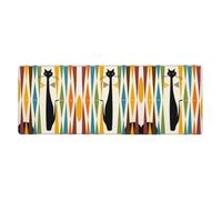 HJFCZH Tappetino per mouse Mid-Century Modern Art Cat Stampe 30,5x80 cm