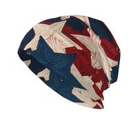 HJFCZH The Star-Spangled Banner Printing Adulto Cappello Lavorato A Maglia Cappello Casual Bean Cap, Cappello Elastico Senza Bordo, Unisex Nero