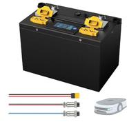 HJGHY Batteria al Litio Ferro fosfato da 12,8 V per Robot | Batteria per robot AGV da 25,6 V 6 Ah e 12 Ah, batteria LiFePO4 da 12,8 V 24 Ah con maniglia e scheda di protezione BMS.