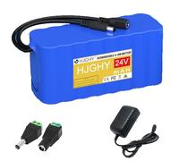 HJGHY Batteria in PVC da 24 V 3000 mAh 9000 mAh 15000 mAh, Batteria al Litio Portatile da 24 V per Esterni per videosorveglianza/Illuminazione Stradale con Caricabatterie e Adattatore,24v6000mah