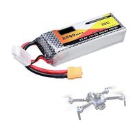 HJGHY Batteria per Drone da 11,1 V 2200 mAh, Batteria ai polimeri di Litio da 11,1 V con interfaccia XH-3S, velocità di scarica 30C, batterie per modellini di Auto/Barche.,Plug2 11.1v 2200mah 30c