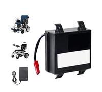 HJGHY Batteria per scooter elettrico per sedia a rotelle da 24 volt, 24 V, 12 Ah, 15 Ah, 20 Ah, 25 Ah, ricaricabile agli ioni di litio con caricabatteria per motore da 0 a 600 W.,Red anderson,24V 25Ah