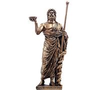 HJGHY Scultura del Dio Medico Greco, Asclepio Statua di Bronzo di Medicina per Casa Desktop Decorazione