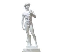HJGHY Statua di David Statuetta David di Michelangelo Scultura Resina Scultura Classica Dell'eroe per la Decorazione Domestica Schizzo Ornamenti,Bianca,8x8x24cm(3x3x9inch)