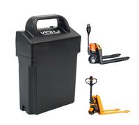 HJGHY ,Without Light, Batteria per Carrello elevatore Elettrico da 24 V 20 Ah, batterie al Litio Ferro fosfato da 24 Volt LiFePO4 per Motore di transpallet con Maniglia Portatile