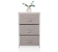 hjh LIVING Cassettiera con 3 cassetti in Tessuto FOLDRESS M 45x30x95 cm Organizzatore di cassetti, Piedini Regolabili in Altezza, Struttura in Metallo, Grigio