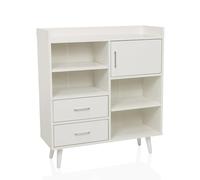 hjh LIVING Cassettiera moderna MYRDAL 80x30x90 cm Credenza con scomparti aperti e chiusi, bianco