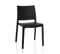 hjh LIVING Sedia da esterno T37 V impilabile per sala da pranzo e giardino, per interni ed esterni, sedia con schienale ergonomico