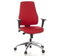 HJH Office 608020 Sedia da Ufficio PRO-TEC 200 Tessuto, Sedia Scrivania Girevole ergonomica, Braccioli e Schienale Regolabili, Rosso