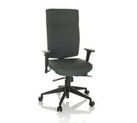 HJH Office 608530 Sedia girevole professionale per ufficio PRO-TEC 300 Fabric Grey Sedia ergonomica per ufficio, schienale alto, braccioli regolabili
