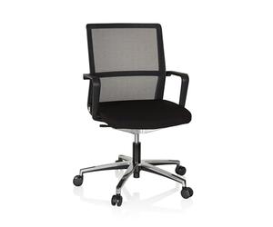 HJH Office 608904 Sedia da ufficio professionale MOVE-TEC NET 3D in tessuto/tessuto di maglia nero, per una seduta dinamica e sana