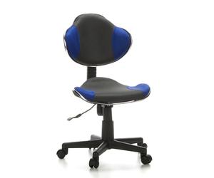 HJH Office 633000 Sedia girevole per bambini KIDDY GTI-2 grigio/blu sedia da scrivania per bambini ergonomica, regolabile in altezza, sedia per ragazzi