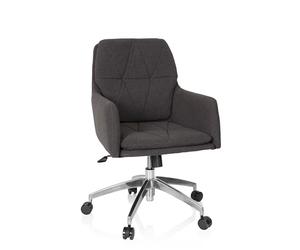 HJH Office 670946 Poltrona da ufficio SHAKE 350 tessuto grigio sedia girevole moderna con rotelle, regolabile in altezza