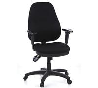 HJH Office 702000 Sedia da Ufficio ZENIT PRO Tessuto, Poltrona Girevole ergonomica, Schienale Regolabile, imbottita, Nero