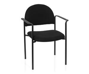 HJH Office 704330 conferenza rivestita XT 700 Riunioni con Braccioli, Visitatore, Tessuto Nero