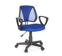 HJH Office 725101 Sedia Girevole per Bambini KIDDY CD Tessuto a rete Blu scuro, Schienale Regolabile in Altezza