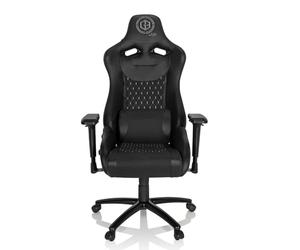 HJH Office 734231 Sedia gaming GAMEBREAKER SX 04 pelle sintetica/tessuto, Nero, sedia ufficio, Cuscino per supporto lombare