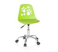 HJH Office 742000 sedia girevole per bambini FANCY I sedia girevole in ecopelle verde che cresce con te in un design vivace