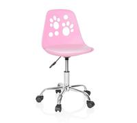 HJH Office 742004 sedia girevole per bambini FANCY I sedia girevole in ecopelle rosa che cresce con te in un design vivace