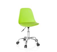 HJH Office 742012 sedia girevole per bambini e ragazzi FANCY II sedia girevole moderna in ecopelle verde regolabile in altezza