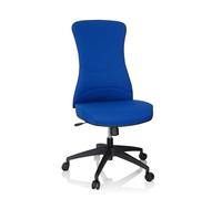HJH Office 760013 Sedia professionale per ufficio OFFICE XT mesh blu Sedia girevole senza braccioli, seduta ampia, regolabile in altezza