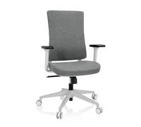 HJH Office 810034 Sedia da Ufficio ergonomica COMFIO WP Sedia girevole con supporto lombare regolabile per una seduta sana, tessuto grigio