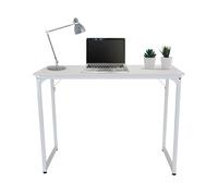 HJH Office 821000 Scrivania 100x50 cm WORKSPACE I Bianco Scrivania per computer Scrivania per PC fino a 200 kg, robusta e facile da pulire