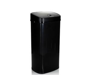 HJH Office 830048 Cestino con sensore 68L Clean VI Acciaio Nero Cestino Automatico con Display LED e Timer
