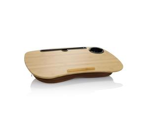 hjh OFFICE 830057 Laptop pad Cuscino 55 x 34 cm COMFILAP I Bamboo Brown Vassoio per cuscino con striscia di supporto antiscivolo