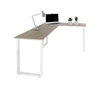 HJH Office 830083 Scrivania angolare 165x120 cm WORKSPACE Basic I Scrivania a L Grigio/Bianco con Struttura in Acciaio