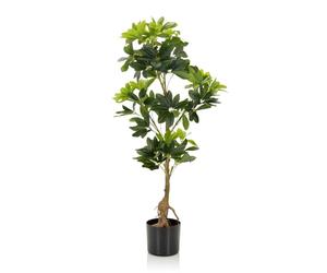 HJH Office 871015 Pianta artificiale SCHEFFLERA Aralia artificiale altezza 100 cm Pianta artificiale albero decorazione ambiente