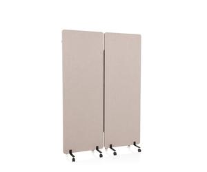 hjh OFFICE 891000 Divisori acustici mobile FLEXMIUT 177 x 60 cm, Set da 2 Pezzi, Schermo acustico, Tessuto Talpa