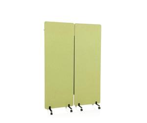 hjh OFFICE 891002 Divisori acustici mobile FLEXMIUT 177 x 60 cm, Set da 2 Pezzi, Schermo acustico, Tessuto Verde