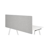 HJH Office 891009 Divisorio Acustico da Scrivania FLEXMIUT D 62 x 160 cm, Scrivania Privacy Panel, Tessuto Grigio Chiaro