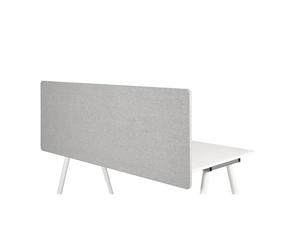 HJH Office 891009 Divisorio Acustico da Scrivania FLEXMIUT D 62 x 160 cm, Scrivania Privacy Panel, Tessuto Grigio Chiaro