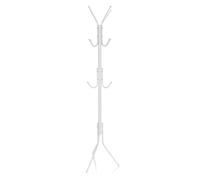 HJH Office Appendiabiti da Terra Space IV Attaccapanni Autoportante in Metallo, 180 cm, 11 Ganci, per Abbigliamento, Cappelli, Borse, Ingresso, Soggiorno, Ufficio, Bianco 803008