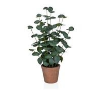 hjh OFFICE Pianta artificiale eucalipto, 48 cm, verde, facile da pulire, sempreverde, realistica pianta decorativa in plastica di alta qualità, per soggiorno, ufficio e hotel