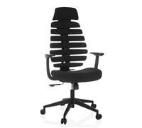 HJH Office sedia professionale per ufficio ERGO LINE ECO sedia girevole con schienale ergonomico incl. supporto lombare, sedia direzionale nera