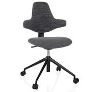 HJH Office sedia da ufficio di design, poltrona ergonomica PALIANO con schienale trasversale flessibile e regolazione dell'altezza del sedile, grigio